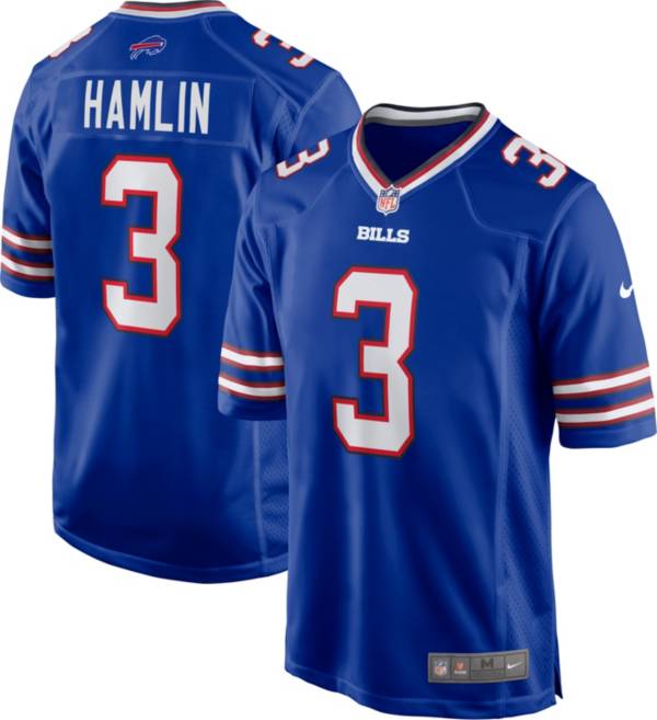 : Damar Hamlin Jersey #3 Buffalo Custom Stitched Blue