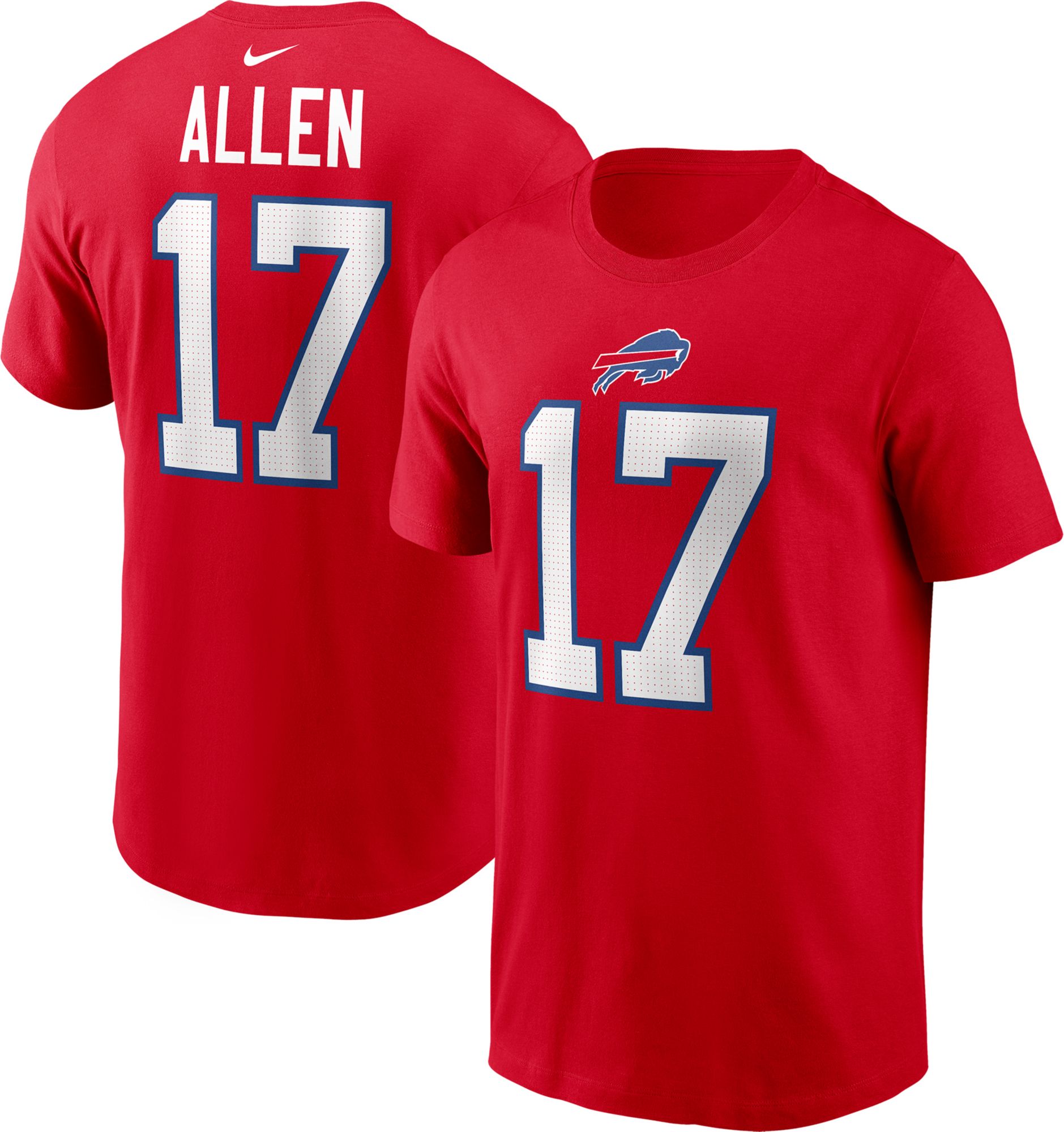 Nike Men's Buffalo Bills Josh Allen #17 Red T-Shirt product image