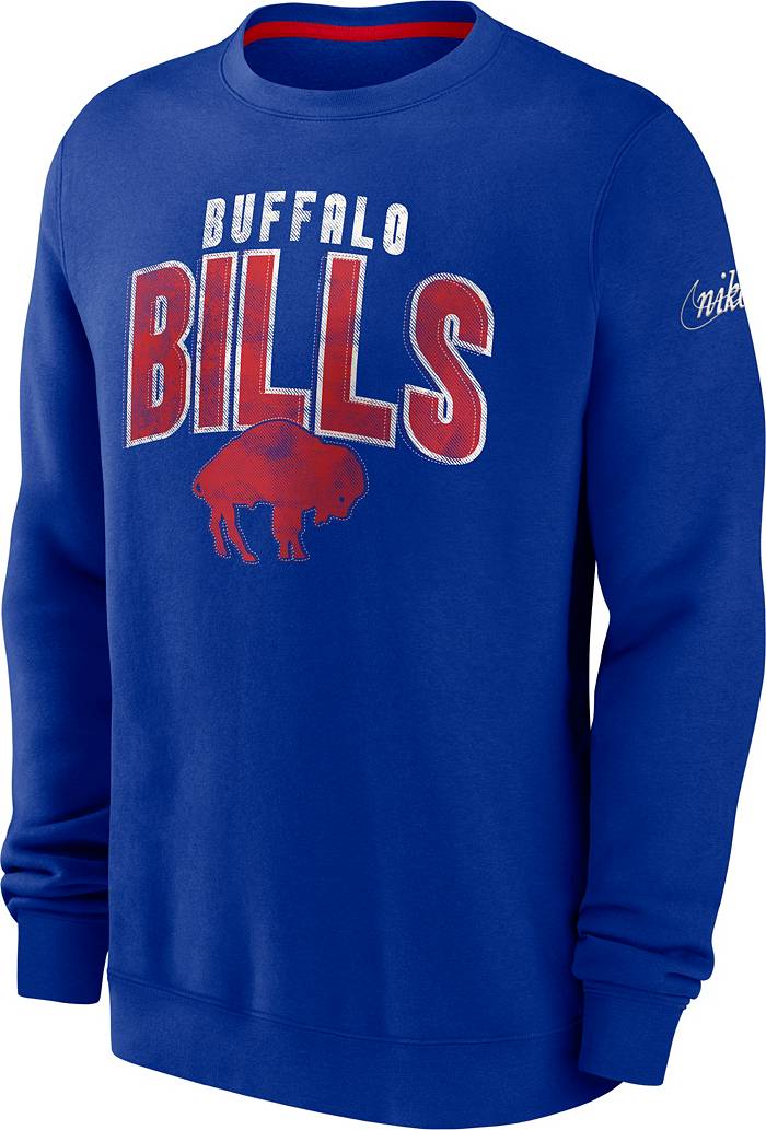Nike Men's Buffalo Bills Rewind Shout Royal Crew Sweatshirt