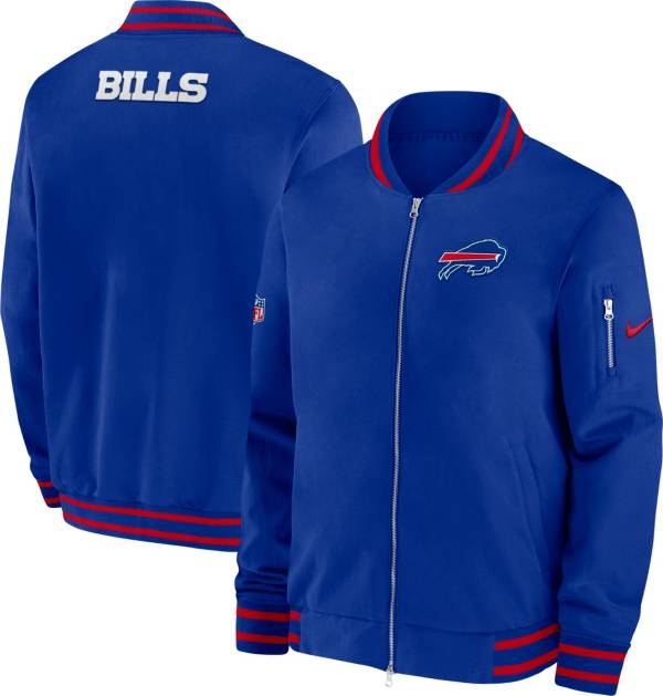 Nike Men's Buffalo Bills Sideline Coaches Royal Full-Zip Bomber Jacket