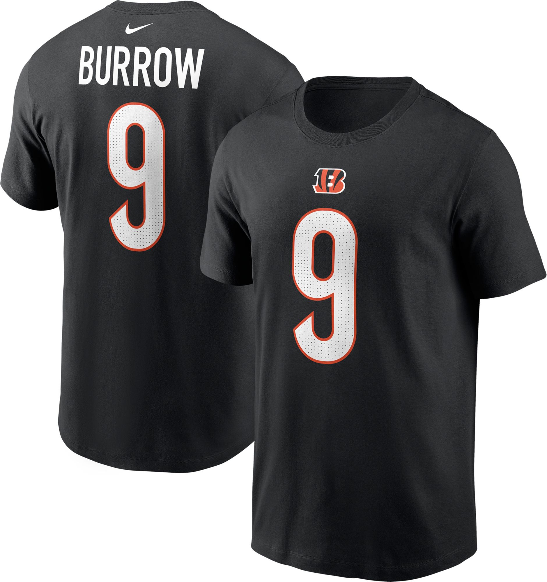 Nike Men's Cincinnati Bengals Joe Burrow #9 Black T-Shirt product image