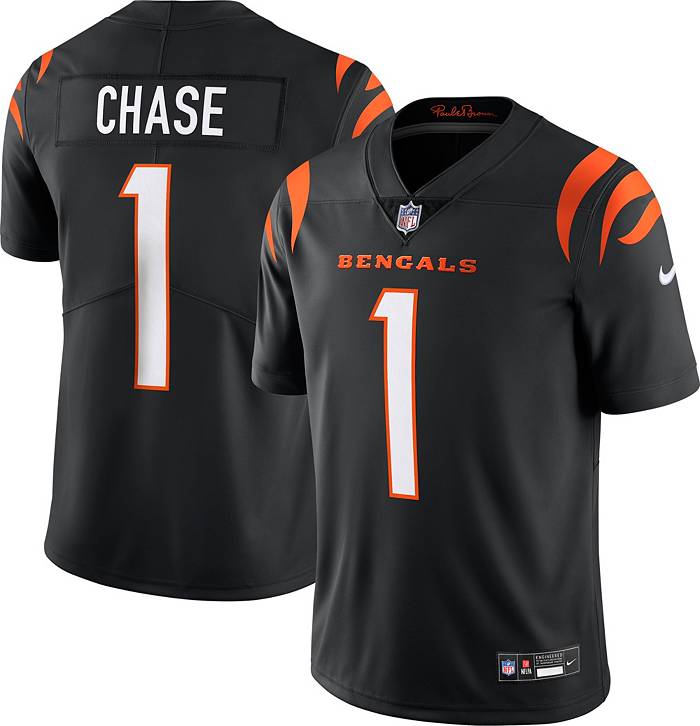 Mens NFL Team Apparel Cincinnati Bengals TEE HIGGINS Football Jersey Shirt  BLACK