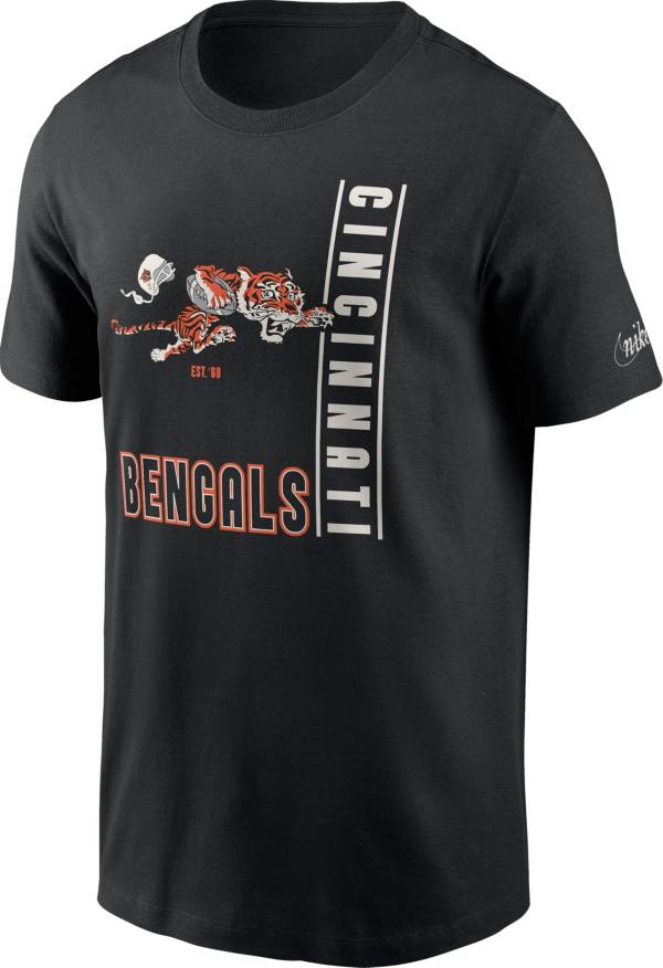 Nike Men's Cincinnati Bengals Rewind Shout Black Crew Sweatshirt