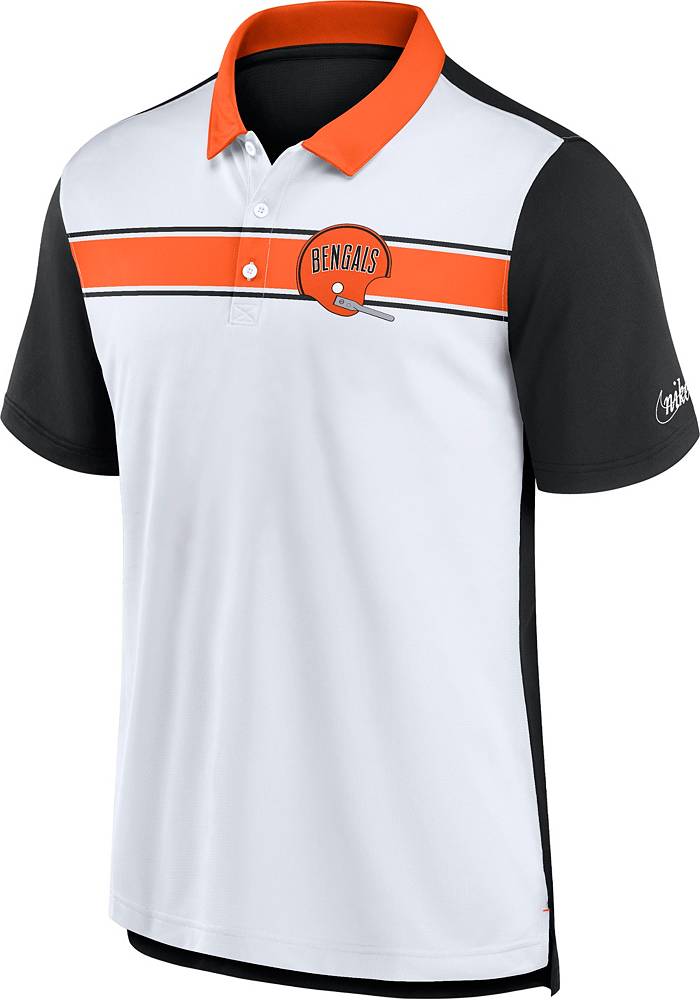 Nike Men's Cincinnati Bengals Rewind Orange/White Polo