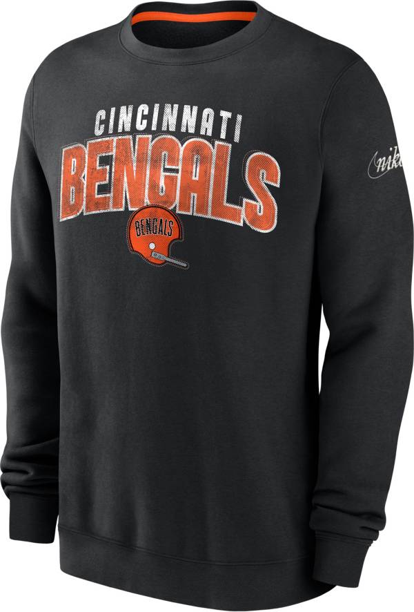 Cincinnati Bengals Nike Rewind Club Crew Fleece - Mens