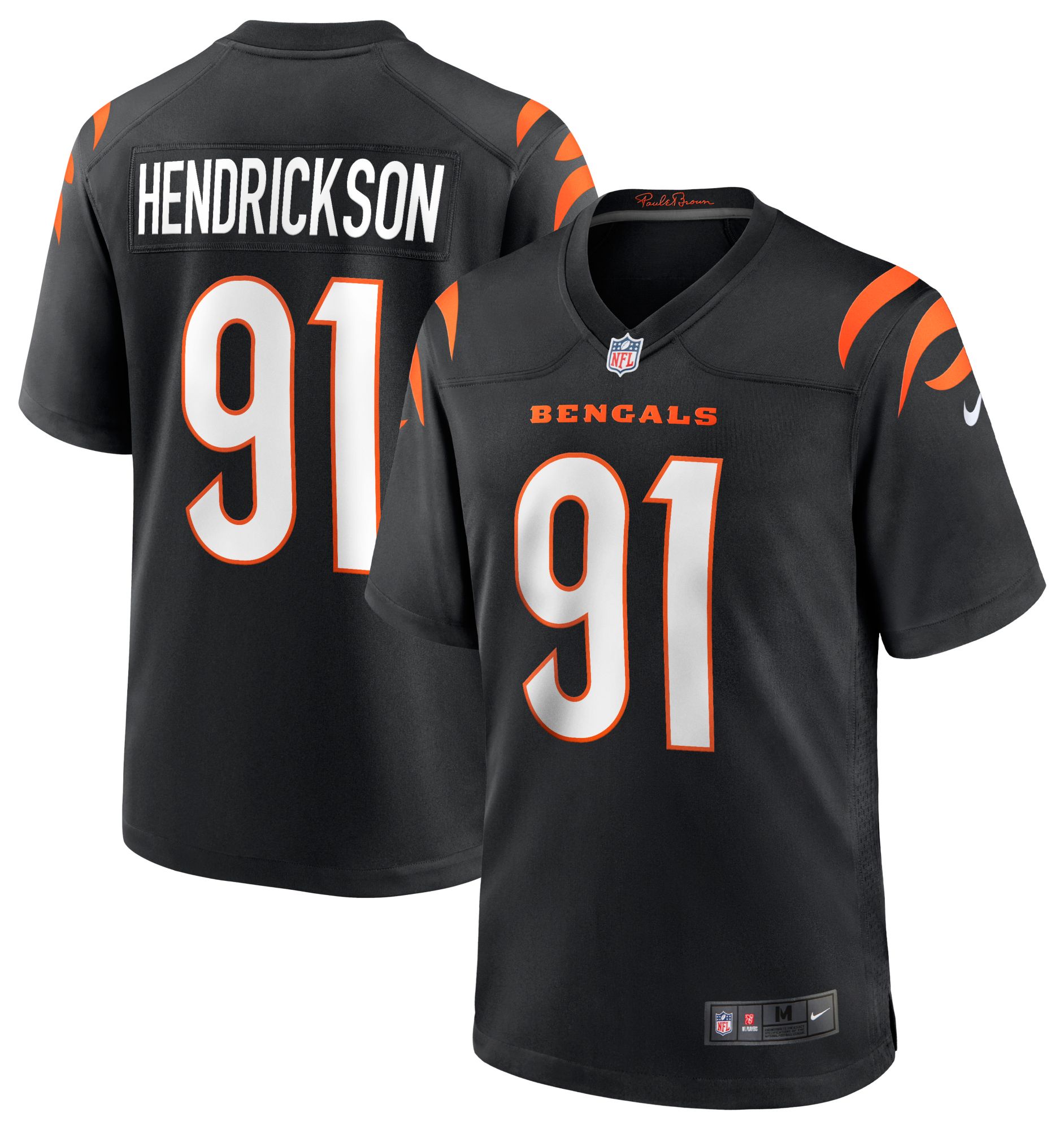 Nike Men's Cincinnati Bengals Trey Hendrickson #91 Black Game Jersey product image