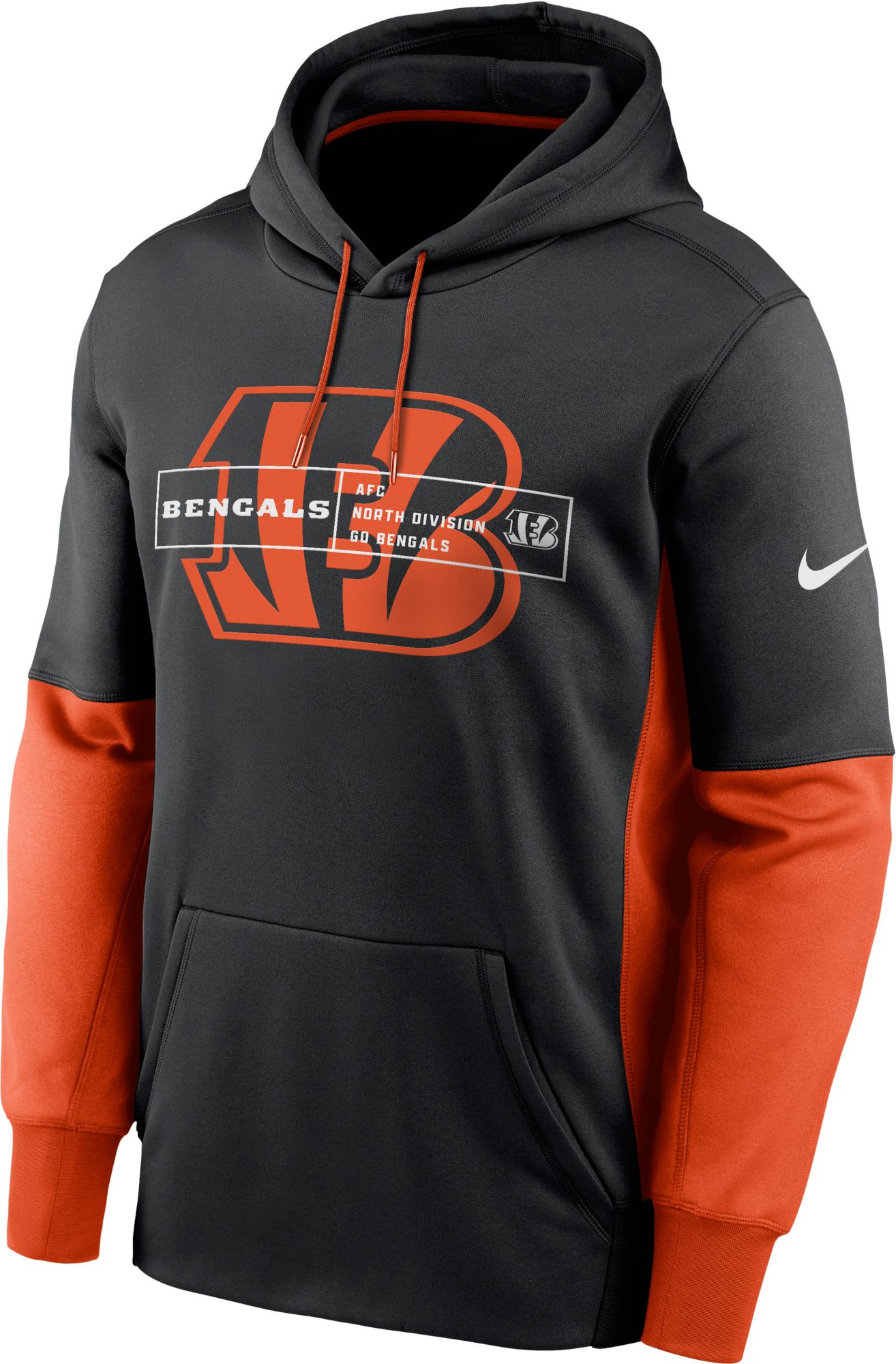 Nike Men's Cincinnati Bengals Overlap Black Pullover Hoodie - Big Apple ...