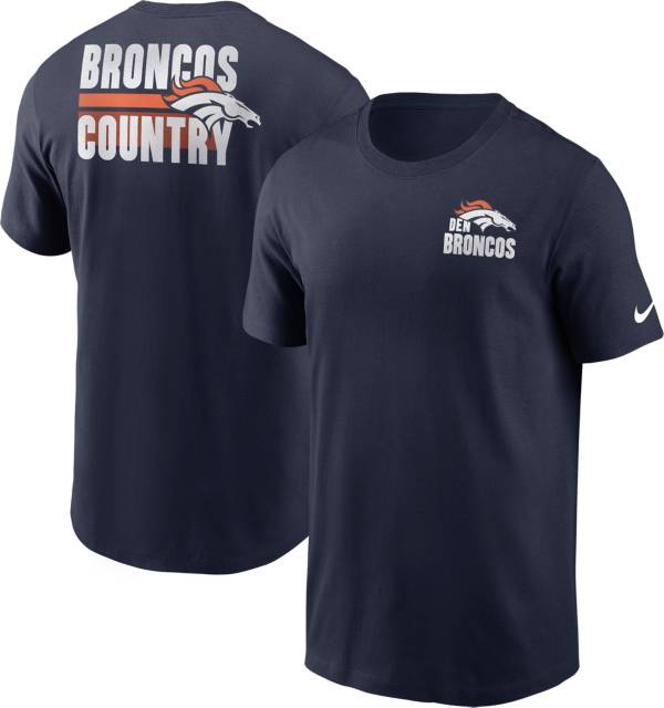 Nike Men's Denver Broncos Blitz Back Slogan Navy T-Shirt product image