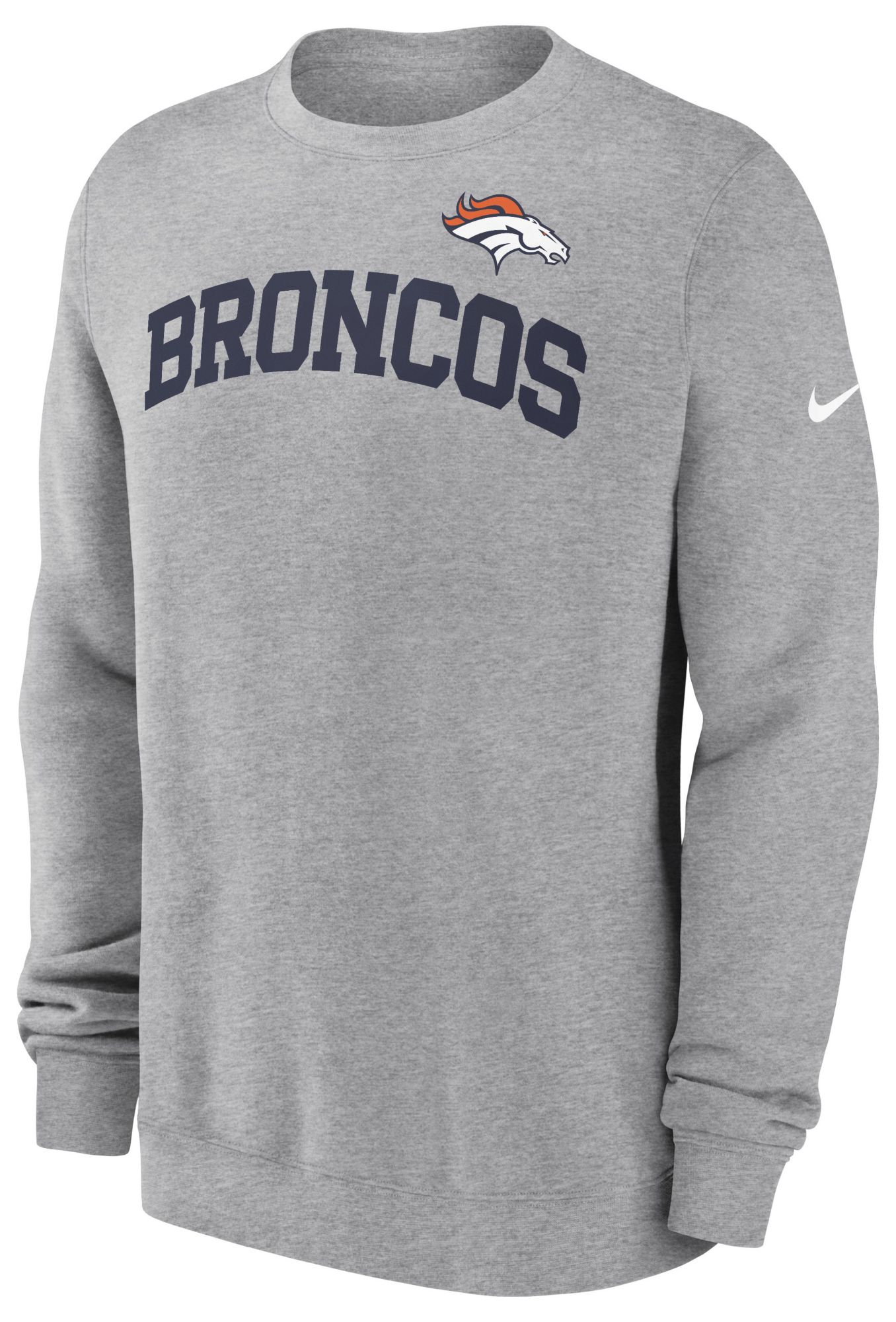 Nike Men's Denver Broncos Club Dark Grey Heather Crew product image