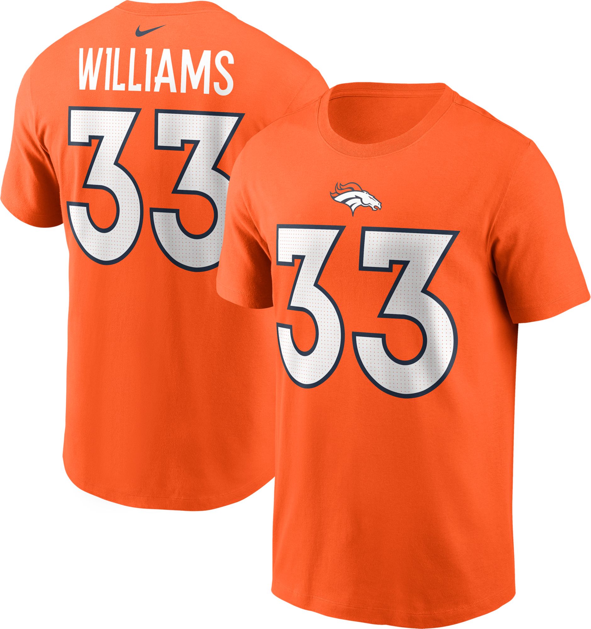 Nike Men's Denver Broncos Javonte Williams #33 T-Shirt