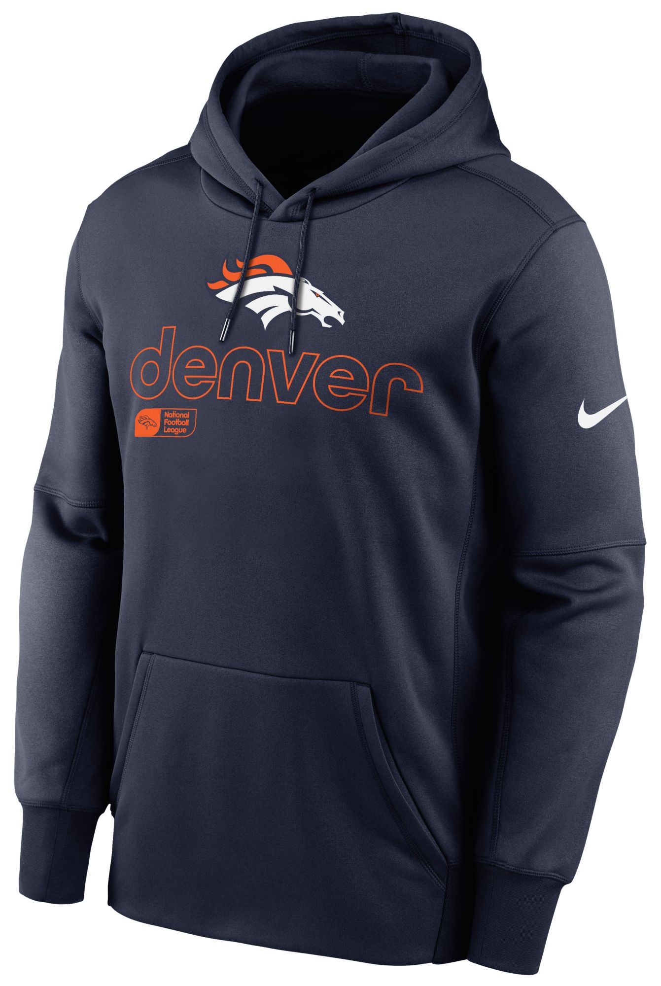 Nike Men's Denver Broncos Therma-FIT College Navy Pullover Hoodie product image