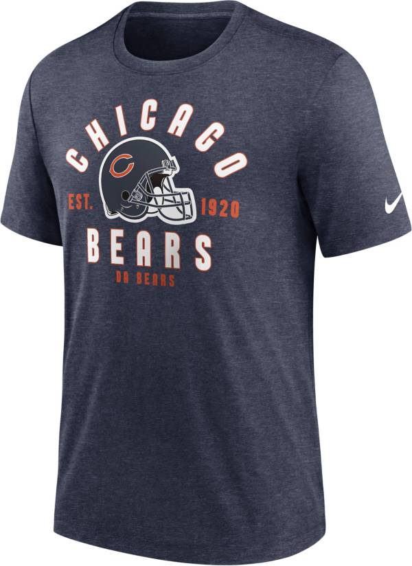 Nike Men's Chicago Bears Blitz Stacked Navy Heather T-Shirt product image