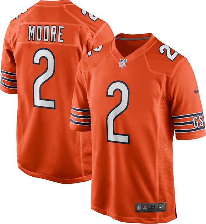 Nike Men's Chicago Bears D.J. Moore #2 Alternate Orange Game Jersey