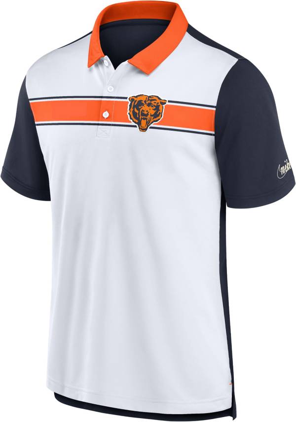 Nike Men's Chicago Bears Rewind White/Orange Polo