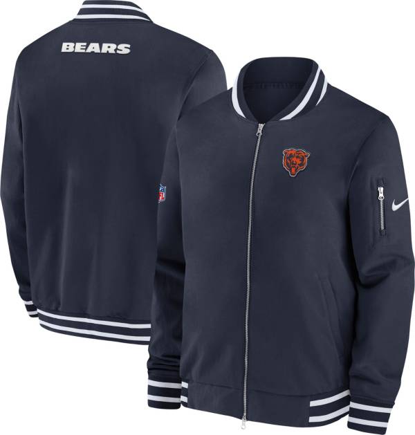 Men's Chicago Bears Mitchell & Ness Orange/Navy Head Coach Pullover Hoodie