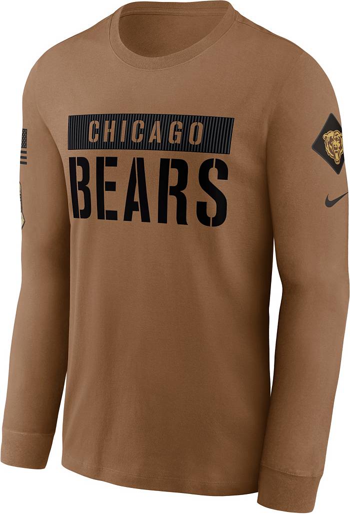 Nike Men's Chicago Bears 2023 Salute to Service Brown Long Sleeve T-Shirt