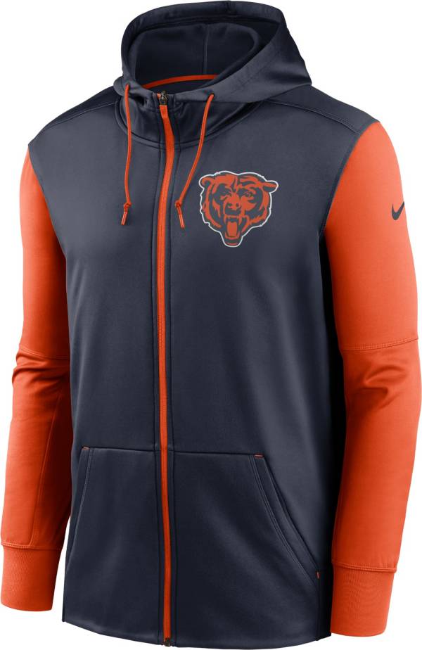 Nike Men's Chicago Bears Therma-FIT Color Block Navy Full-Zip Hoodie product image
