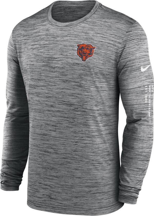 Nike Men's Chicago Bears Sideline Alt Anthracite Velocity Long Sleeve T- Shirt