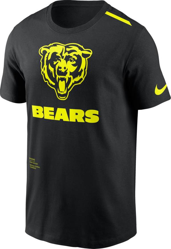 Nike Men's Chicago Bears 2023 Volt Black T-Shirt