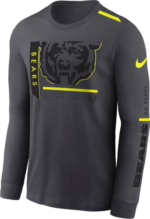 Nike Men's Chicago Bears 2023 Volt Dri-FIT Anthracite Long Sleeve