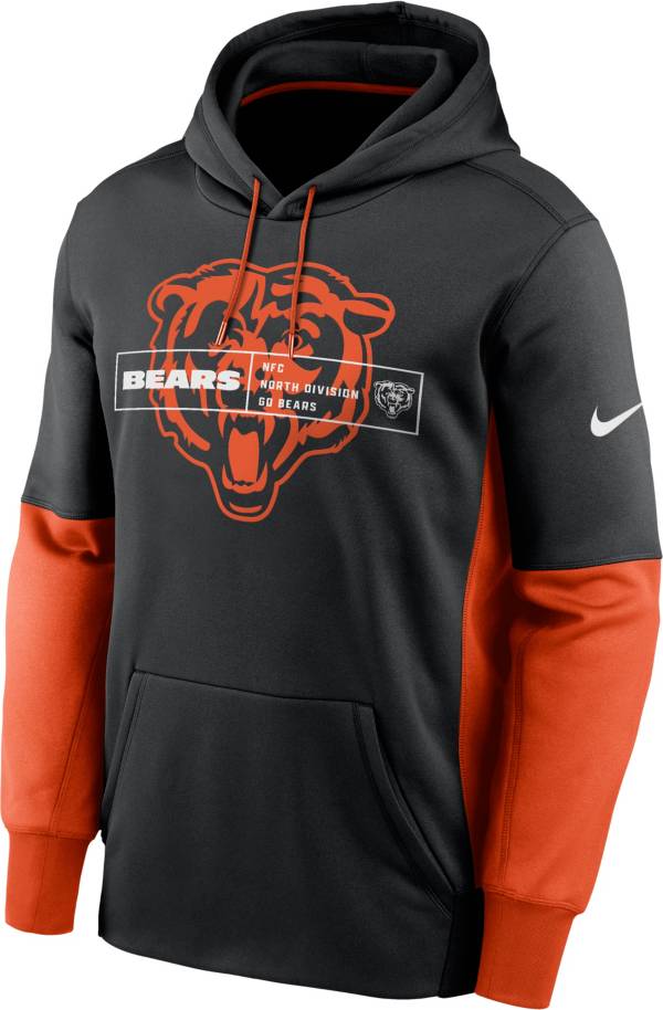 Nike Men's Chicago Bears Alternate Orange Hooded Long Sleeve T-Shirt