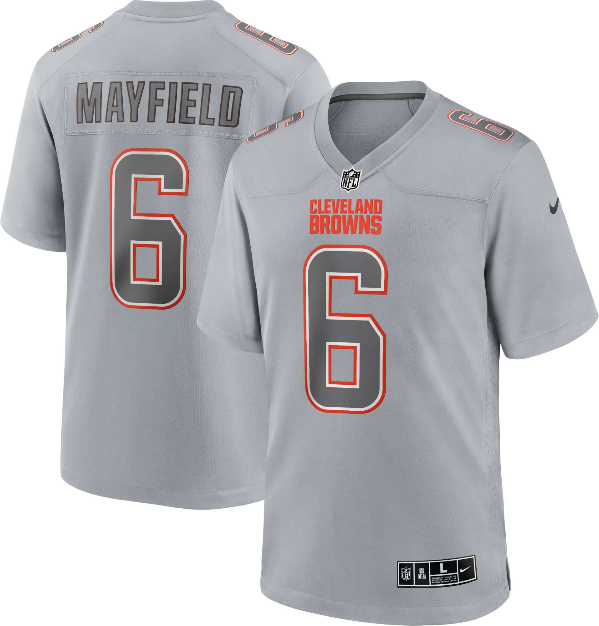 Nike Cleveland Browns No6 Baker Mayfield Black Men's Stitched NFL Limited Rush USA Flag Jersey