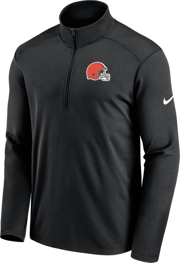 Men's Nike Brown/Orange Cleveland Browns Sideline Player Quarter-Zip Hoodie