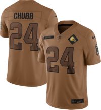 Men's Nike Nick Chubb White Cleveland Browns Vapor Limited Jersey