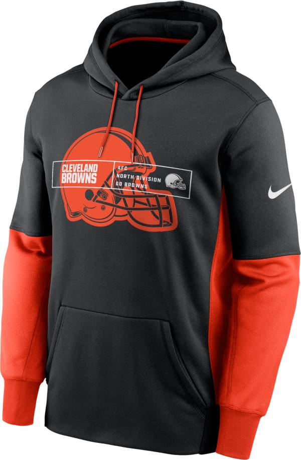 Nike Men's Cleveland Browns Overlap Pullover Hoodie - Black - S Each