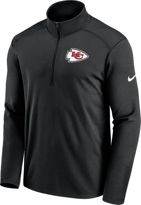 Nike Men s Kansas City Chiefs Logo Pacer Black Half Zip Pullover