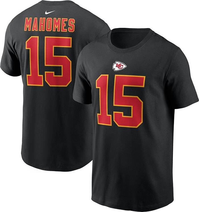 Nike Men's Kansas City Chiefs Patrick Mahomes #15 Black T-Shirt