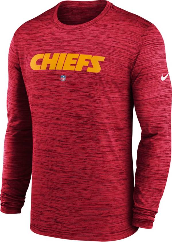 Nike Men's Kansas City Chiefs Sideline Velocity Red Long Sleeve T-Shirt ...