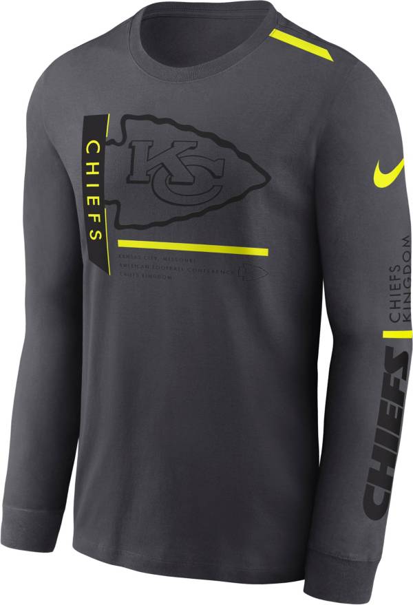 Men's Nike Charcoal Kansas City Chiefs Muscle T-Shirt