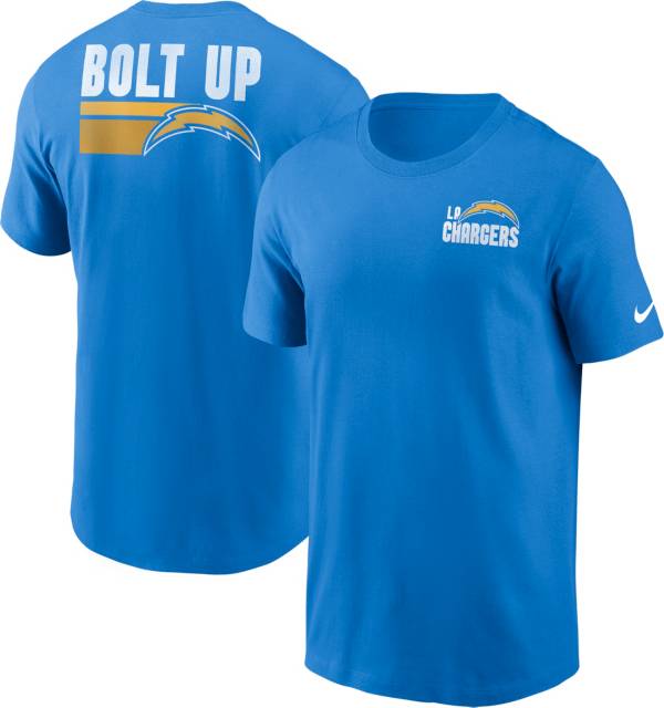 Nike Men's Los Angeles Chargers Blitz Back Slogan Blue T-Shirt | Dick's ...