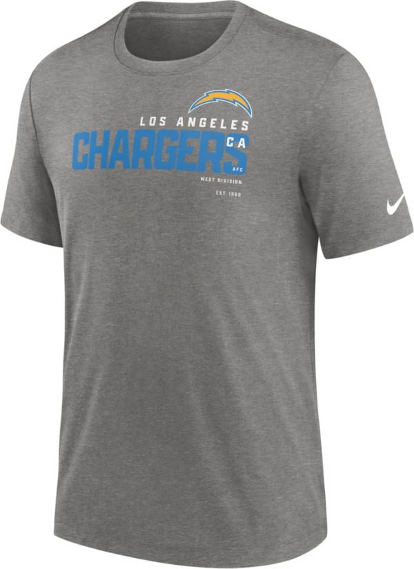 Nike Men's Los Angeles Chargers Team Name Heather Grey Tri-Blend T-Shirt product image