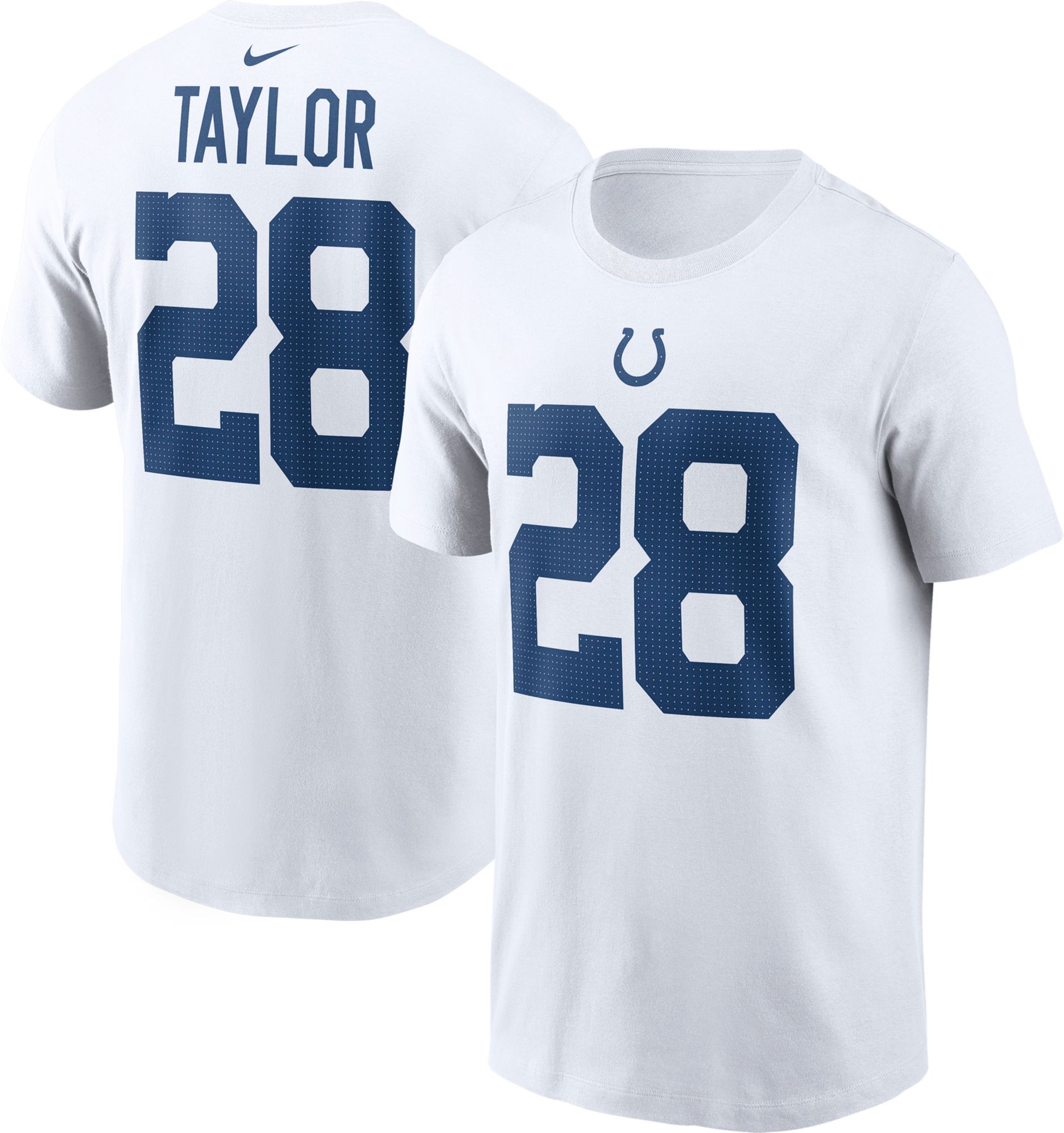 Nike Men's Indianapolis Colts Jonathan Taylor #28 White T-Shirt product image