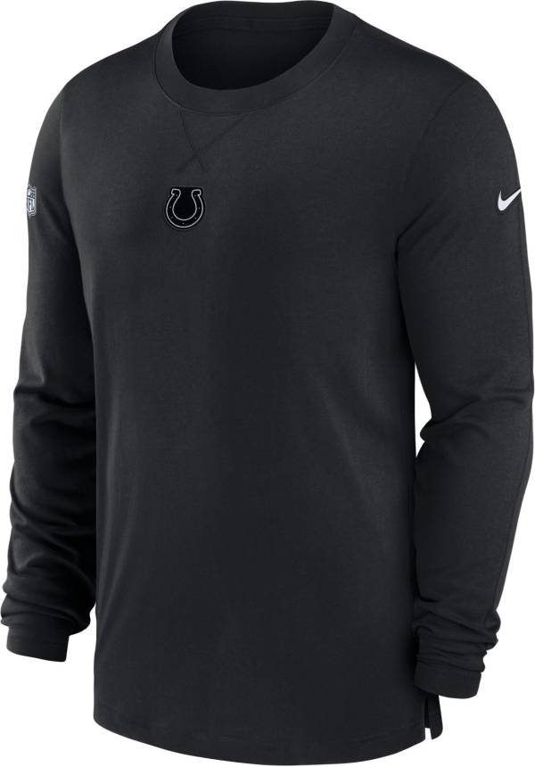 Nike Men's Indianapolis Colts Sideline Player Black Long Sleeve T