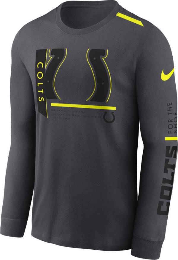 Nike Men's Indianapolis Colts 2023 Volt Dri-FIT Anthracite Long Sleeve T-Shirt product image