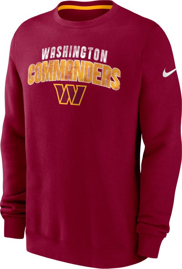 Nike Men's Washington Commanders Rewind Shout Red Crew Sweatshirt product image