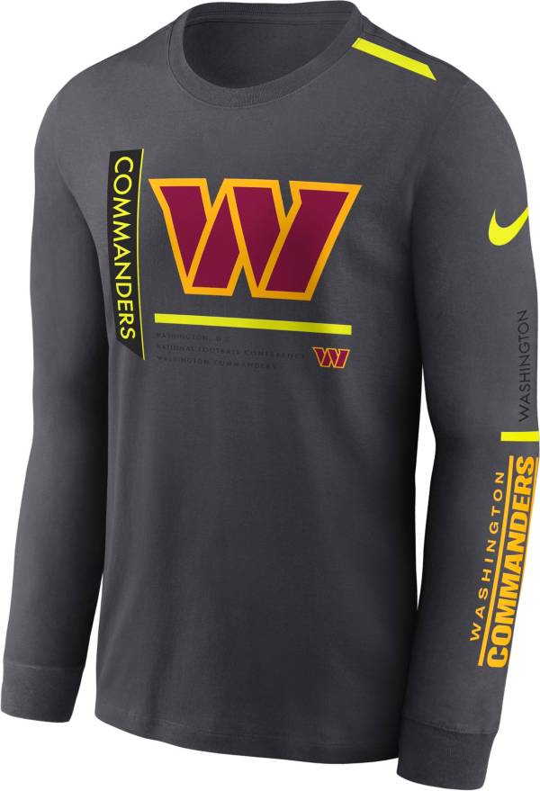 Nike Men's Washington Commanders 2023 Volt Dri-FIT Anthracite Long Sleeve T-Shirt product image
