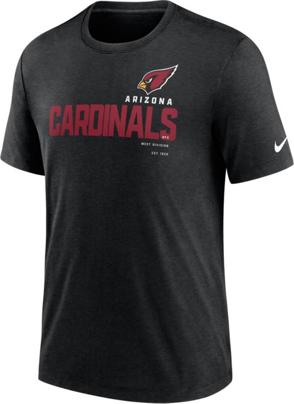 Nike Men's Arizona Cardinals Team Name Heather Black Tri-Blend T-Shirt