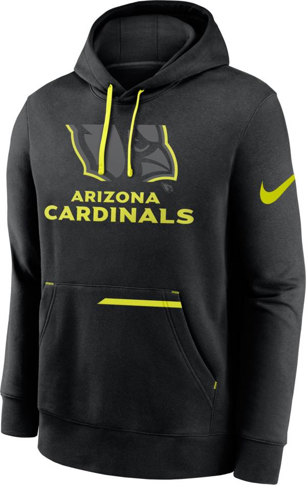 Nike Men's Arizona Cardinals 2023 Volt Black Pullover Hoodie product image