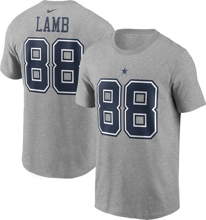 Nike Men's Dallas Cowboys CeeDee Lamb #88 Grey T-Shirt