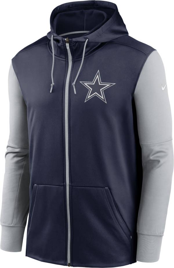 Nike Men's Dallas Cowboys Color Block Therma-FIT Navy Hoodie