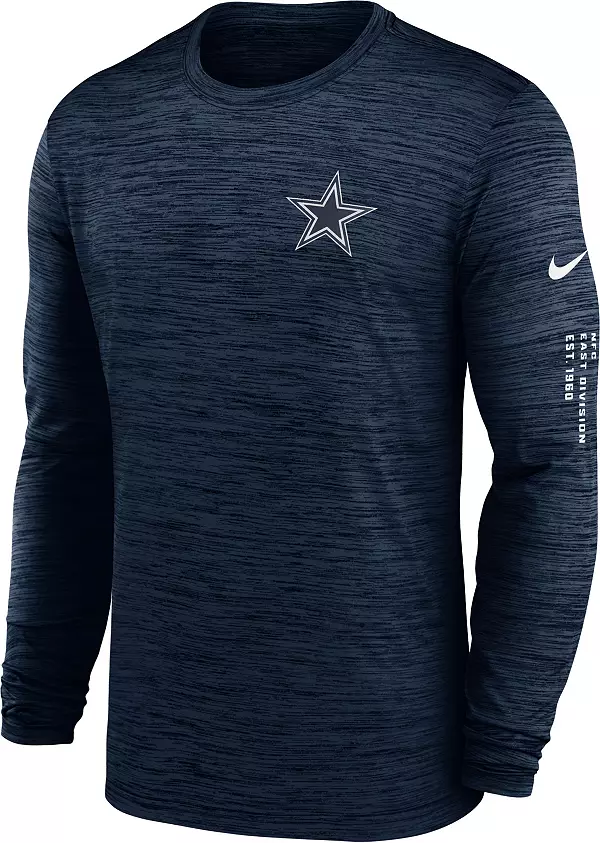 Nike Men's Dallas Cowboys Velocity Long Sleeve Navy T-Shirt