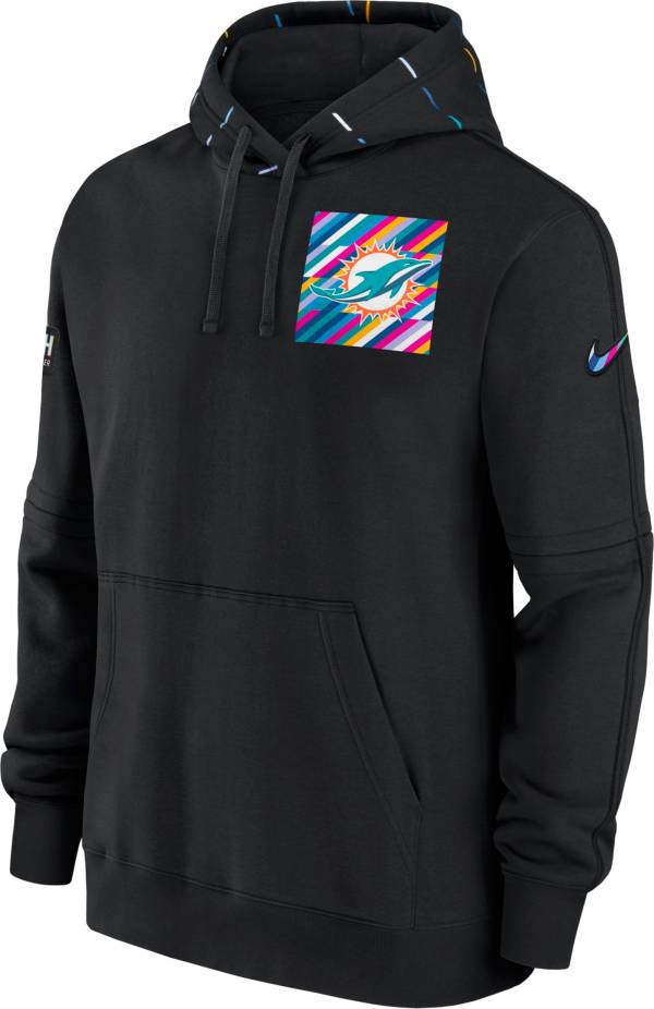 Nike Men's Miami Dolphins 2023 Volt Black Pullover Hoodie