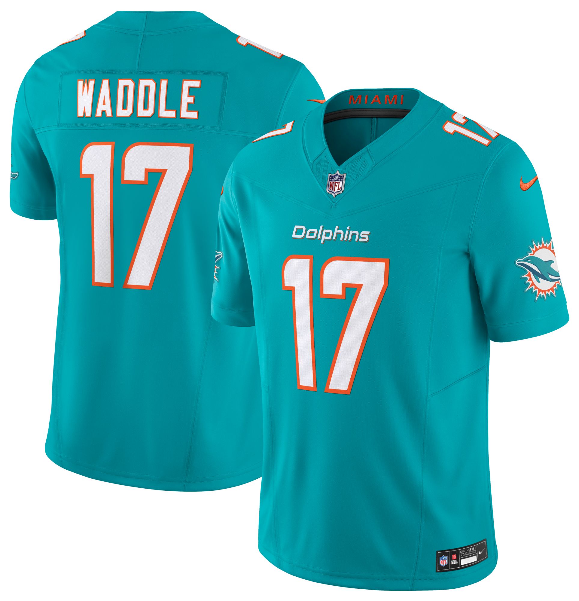 Nike Men's Miami Dolphins Jaylen Waddle #17 Vapor F.U.S.E. Turbo Green Limited Jersey product image