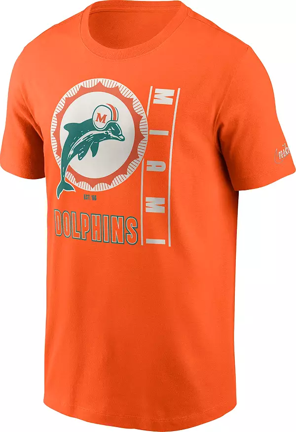 Nike Men's Miami Dolphins Rewind Essential Orange T-Shirt