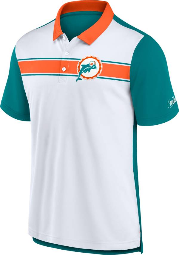 Nike Men's Miami Dolphins Rewind White/Orange Polo