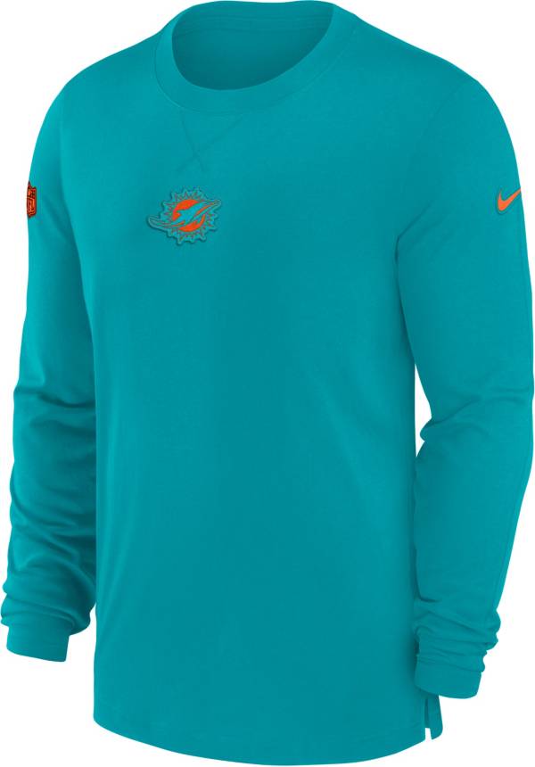 Nike Youth Miami Dolphins Sideline Velocity Green Long Sleeve T